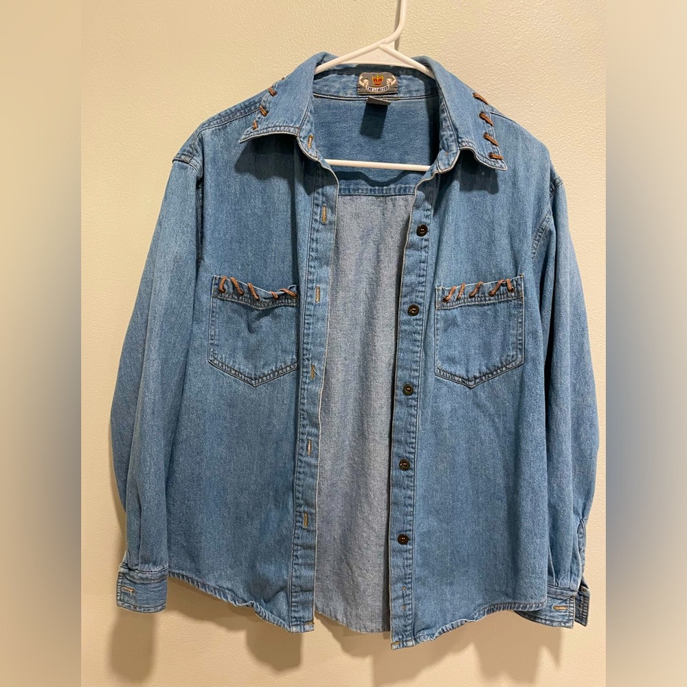 The Limited Vintage Denim Cowboy Button Up Long Sleeve Size XS